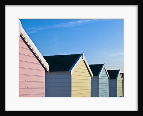 Beach huts in a row, close-up by Assaf Frank